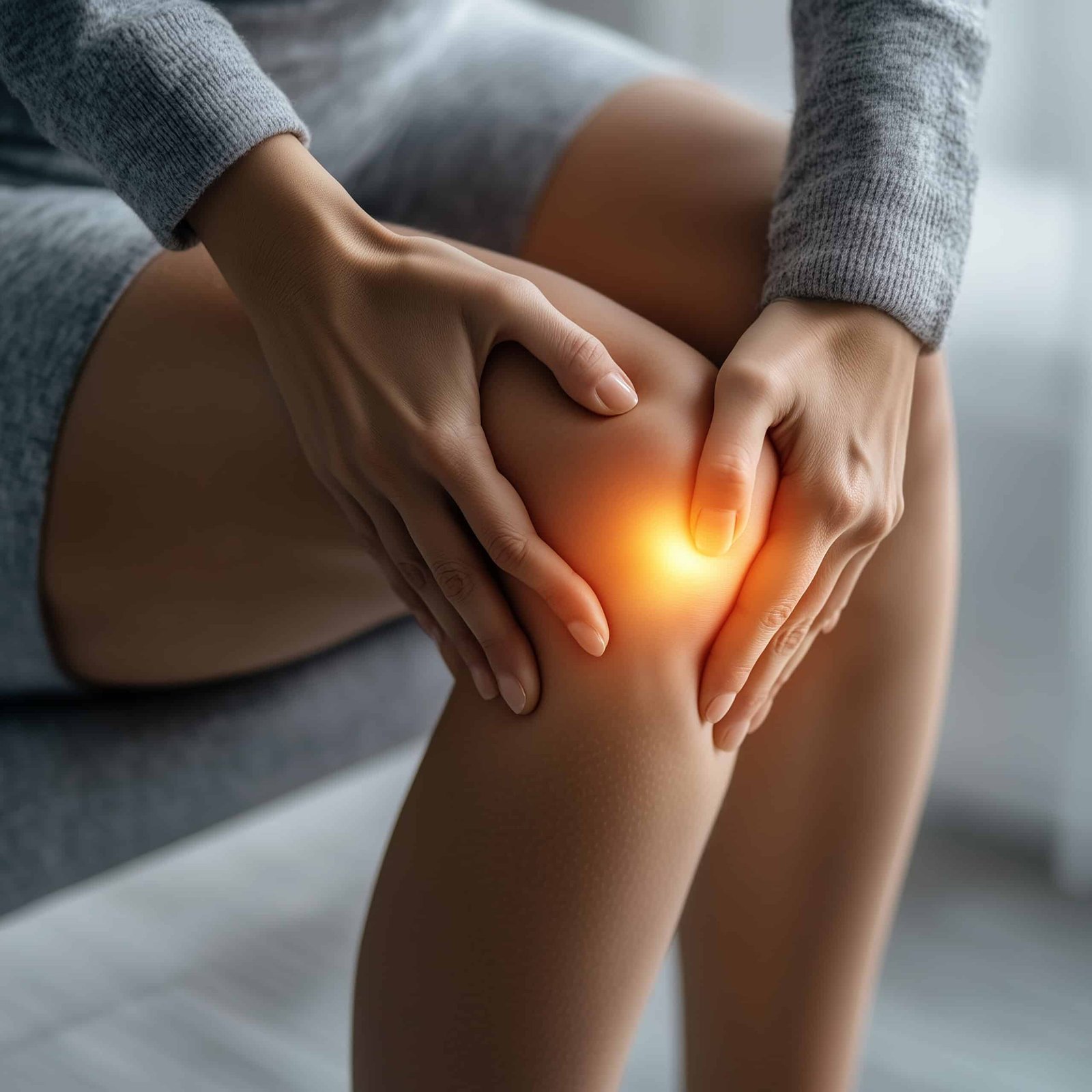 woman-with-knee-that-has-knee-injury-it <br />
A woman with a knee that has a knee injury on it